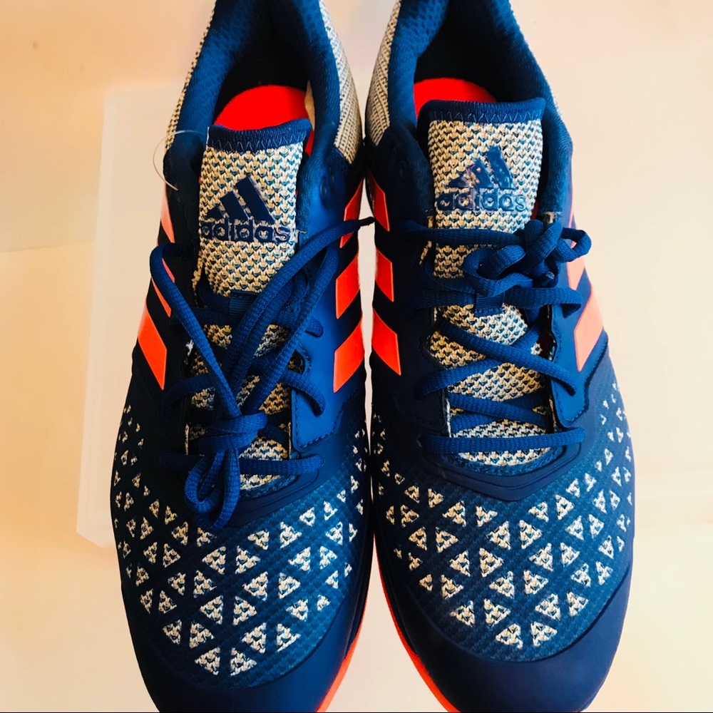 NEW ADIDAS ZONE DOX HOCKEY SHOES CLEATS AQ6520 - Picture 4 of 8